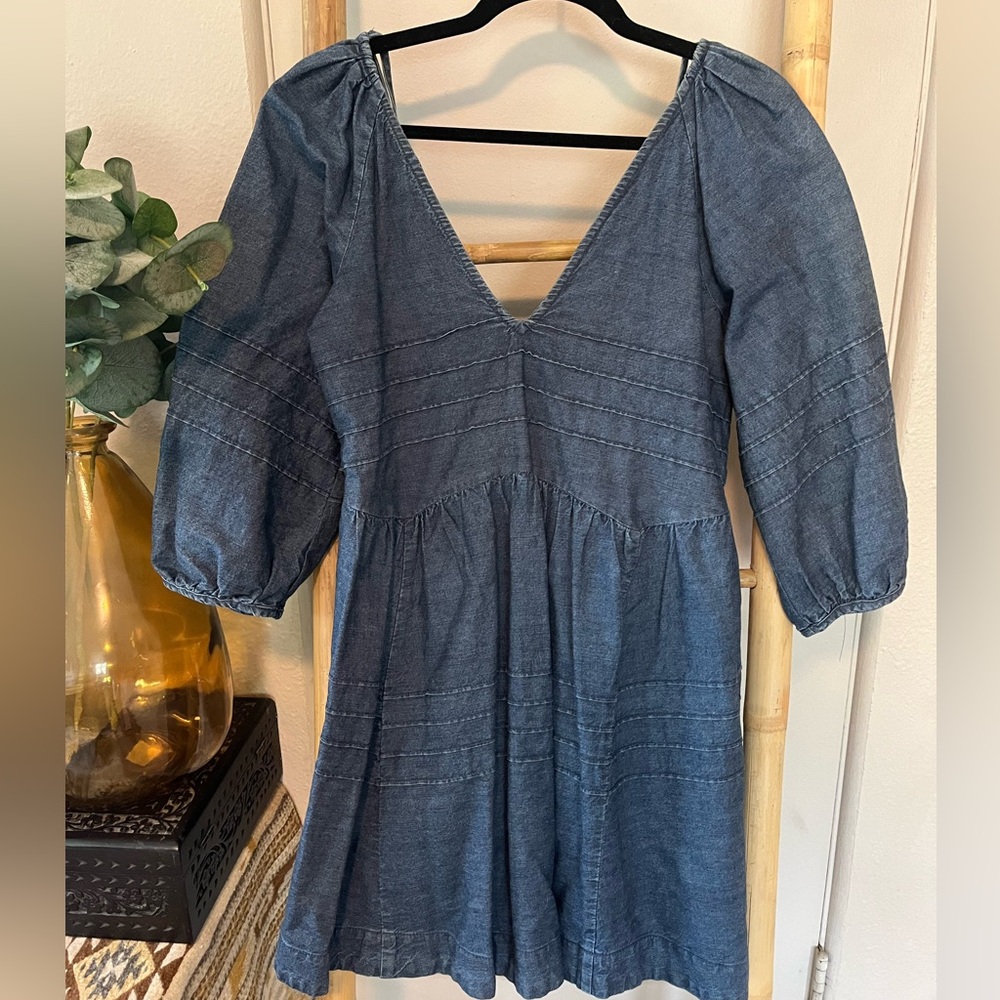 Free People Denim Baby Doll Dress
